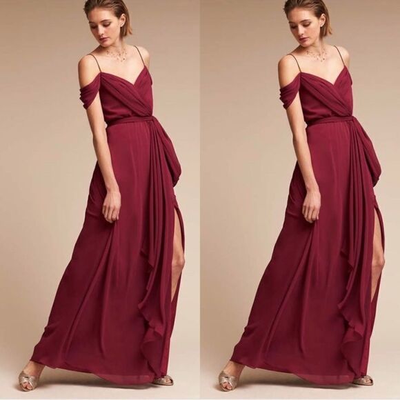 💯 WATTERS AND WATTERS Kane Dress in Marsala - Picture 1 of 9